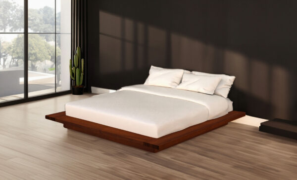 Cama King color Nogal